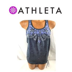 ATHLETA GREY TANK TOP W/ SPORTS BRA